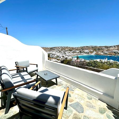 Modern Cycladic Sea View House Villa Ornos  Buitenkant foto
