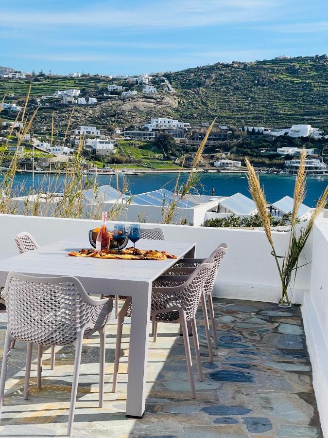 Modern Cycladic Sea View House Villa Ornos  Buitenkant foto
