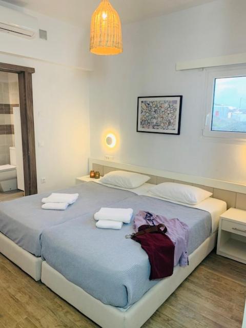 Modern Cycladic Sea View House Villa Ornos  Buitenkant foto