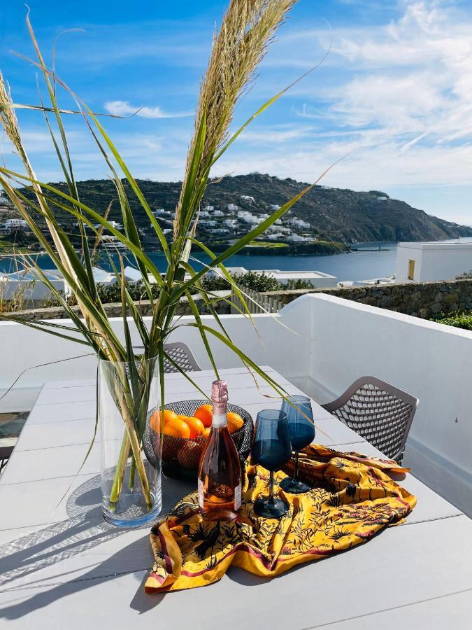 Modern Cycladic Sea View House Villa Ornos  Buitenkant foto