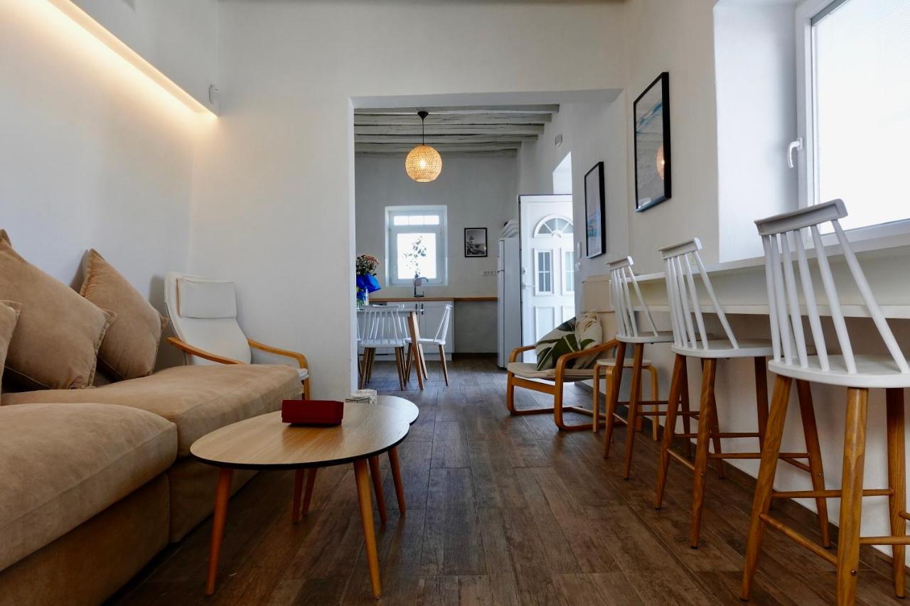 Modern Cycladic Sea View House Villa Ornos  Buitenkant foto